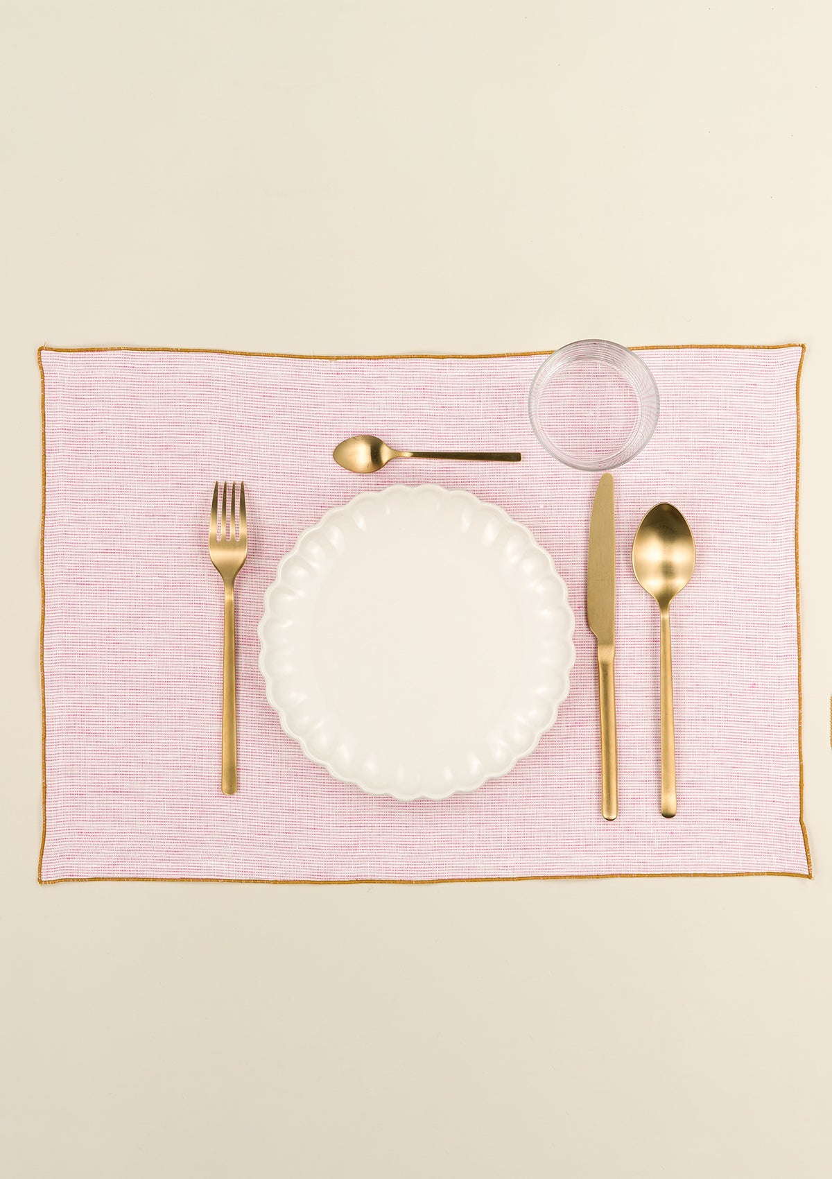 The Pink & White Stripes Linen Placemats (set of 2)