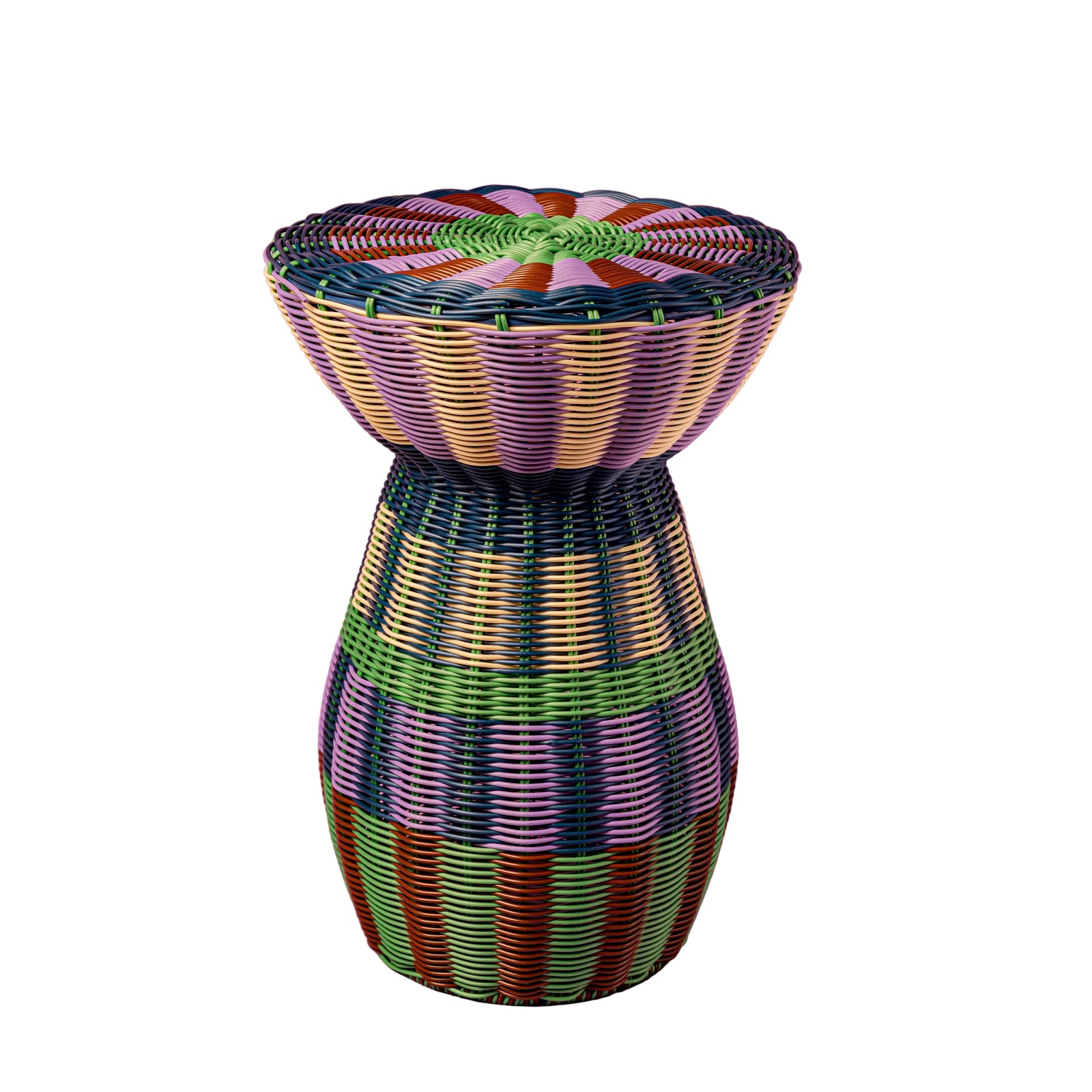 Woven Table | Lilac, Brown & Green