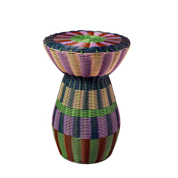 Woven Table | Lilac, Brown & Green