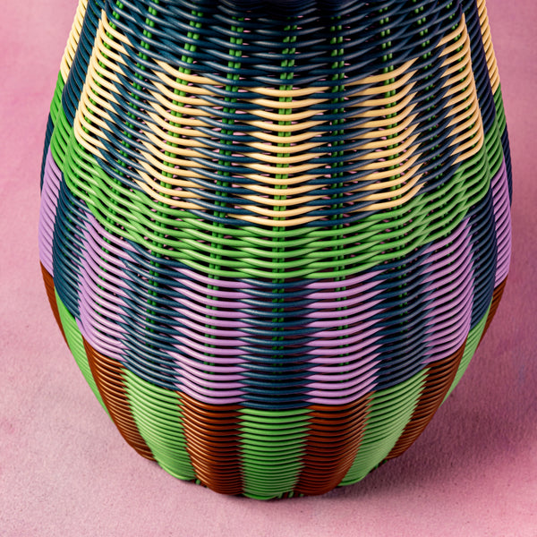Woven Table | Lilac, Brown & Green