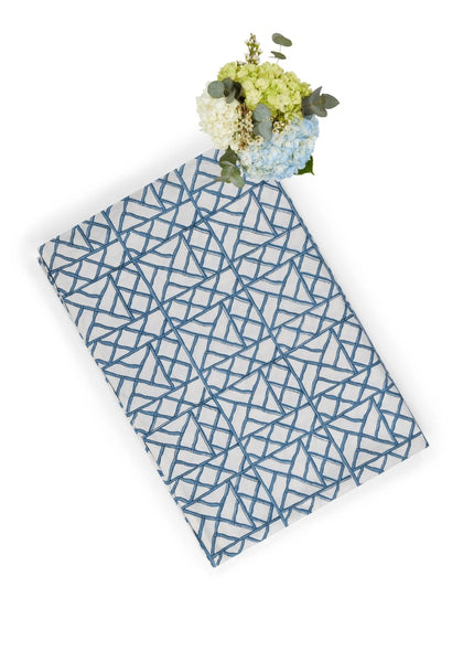 Lily's Blue Bamboo Breeze Tablecloth - Casa by Josephine Jenno