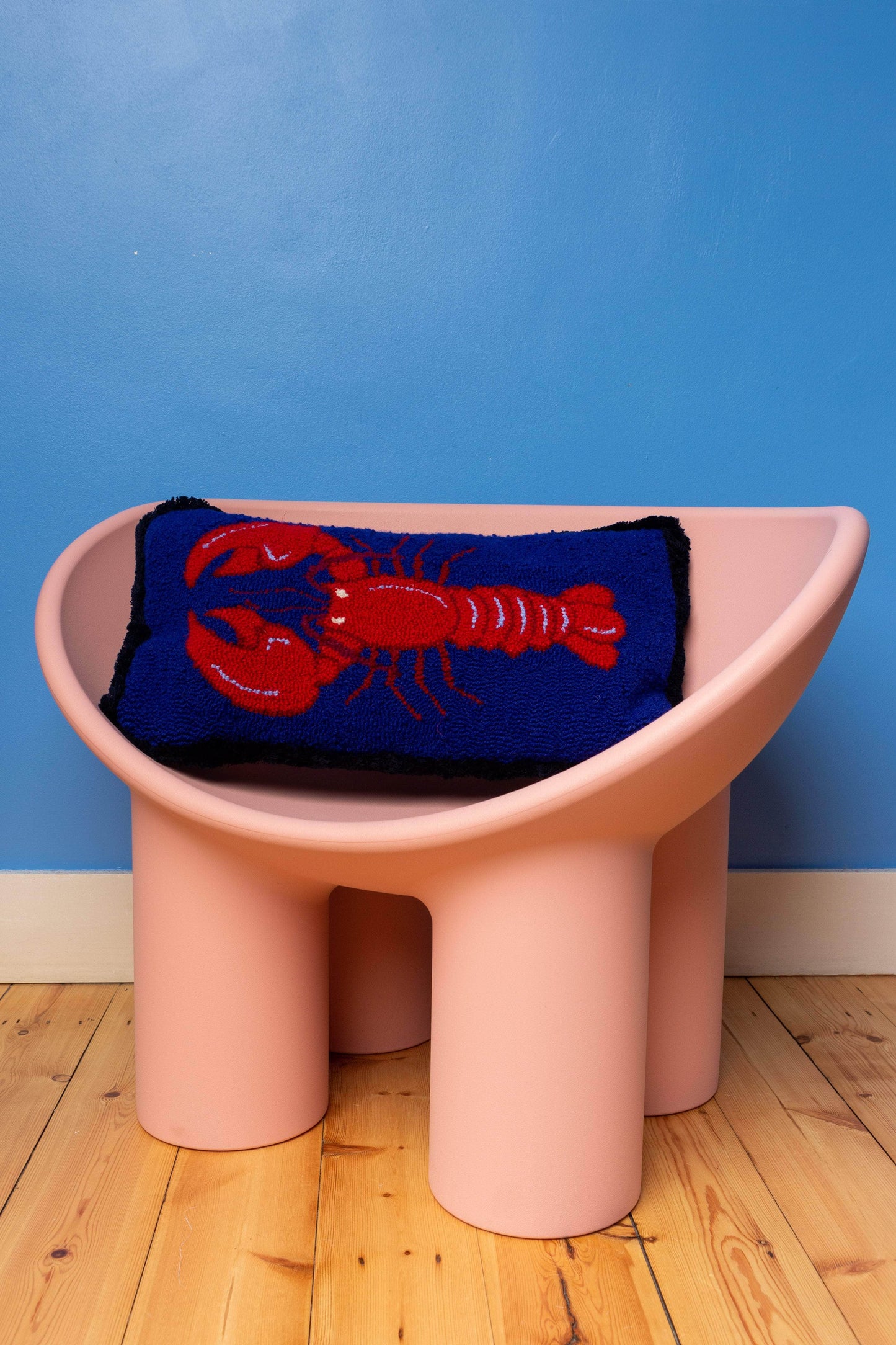 Lobster Cushion - Blue