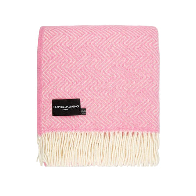 Lollypop - Pure New Wool Blanket - Pink - Heating & Plumbing London - Throw