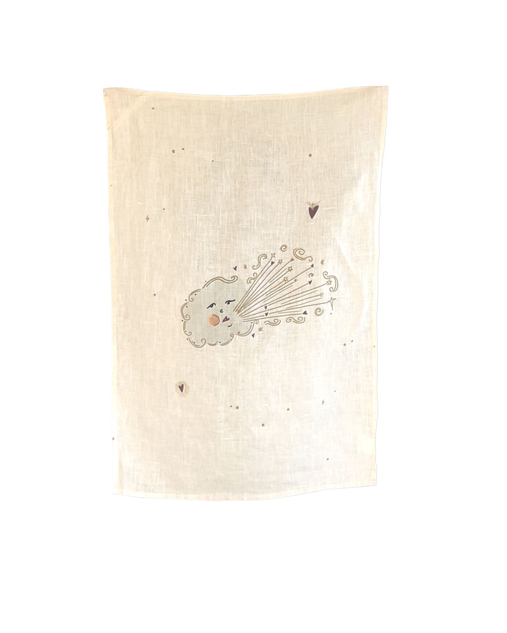 Linen Tea Towel "Love cloud"