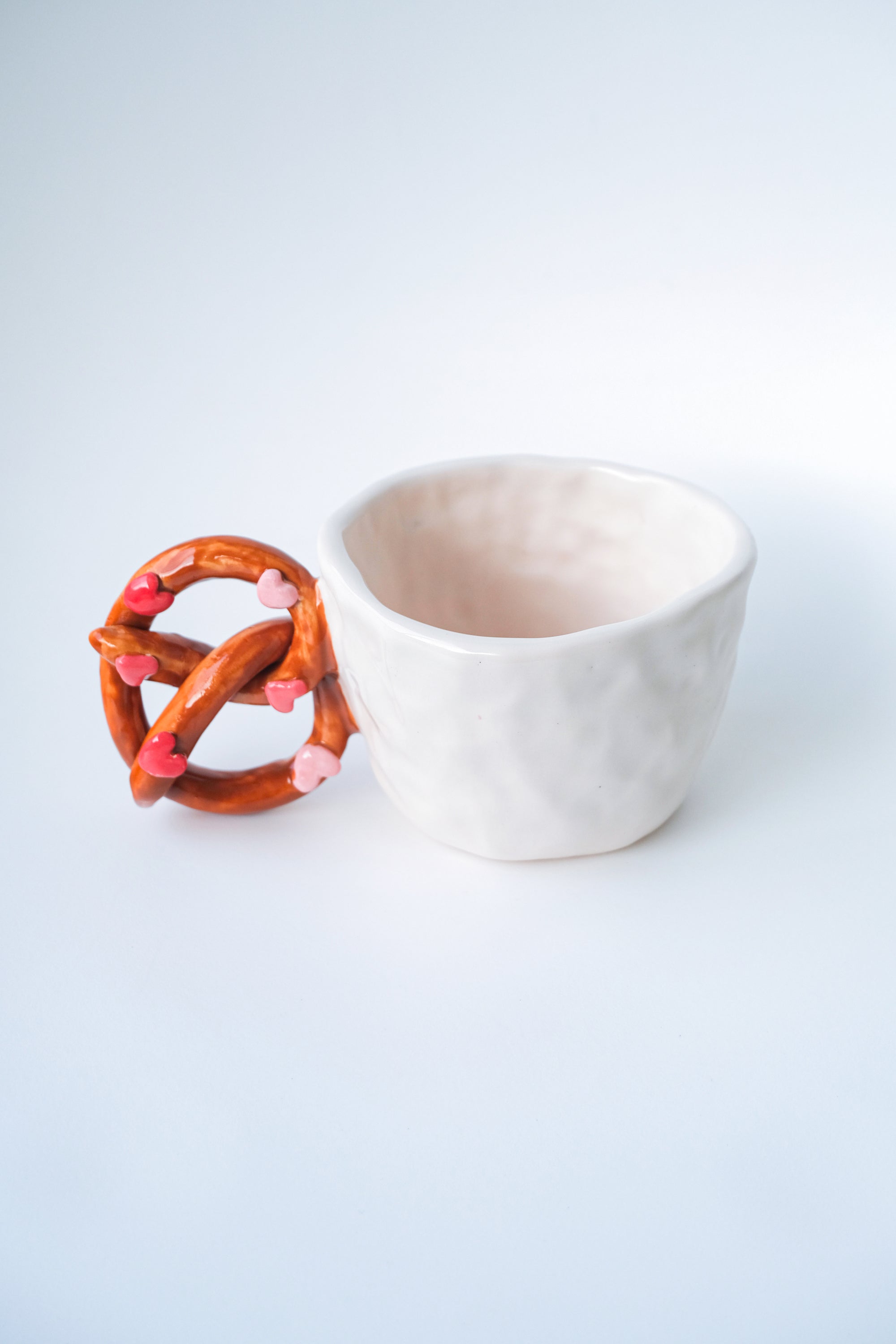 Handmade Ceramic Love Pretzel Mug