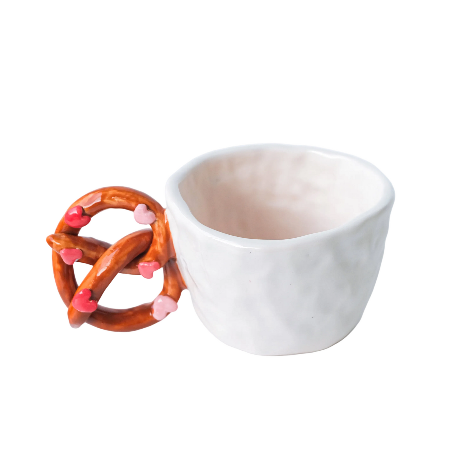Handmade Ceramic Love Pretzel Mug