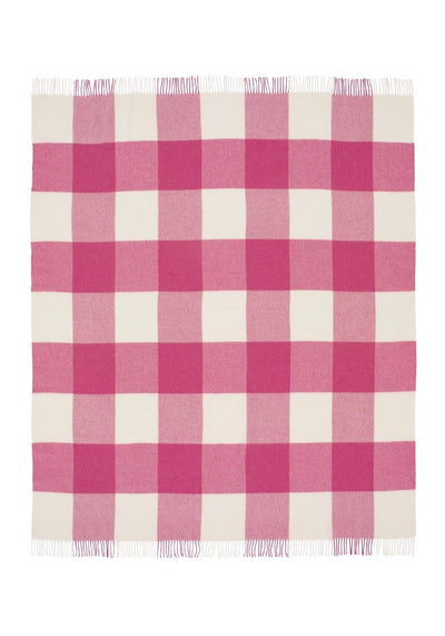 Lucy's Raspberry Checker Throw - Casa by Josephine Jenno