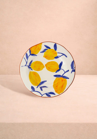 Lunch Plates Buds in May — Hand-Painted Lunch Plates Inspired by Matisse Set of 4