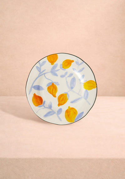 Lunch Plates Buds in May — Hand-Painted Lunch Plates Inspired by Matisse Set of 4