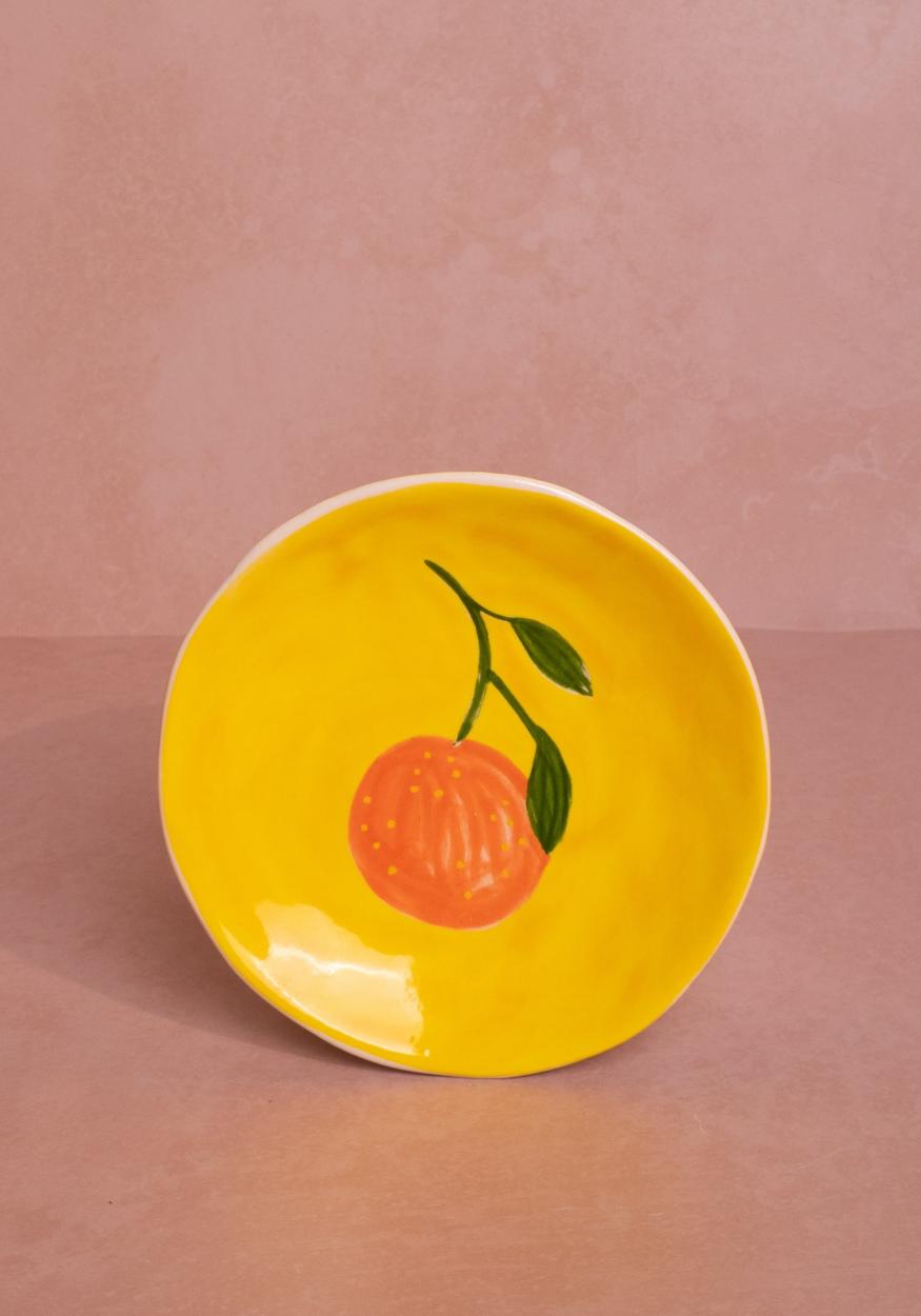 Peaches and Keen Plates After Matisse - Set of 4