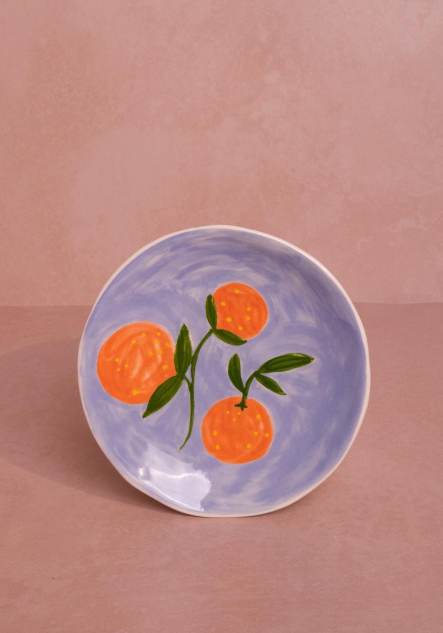 Peaches and Keen Plates After Matisse - Set of 4