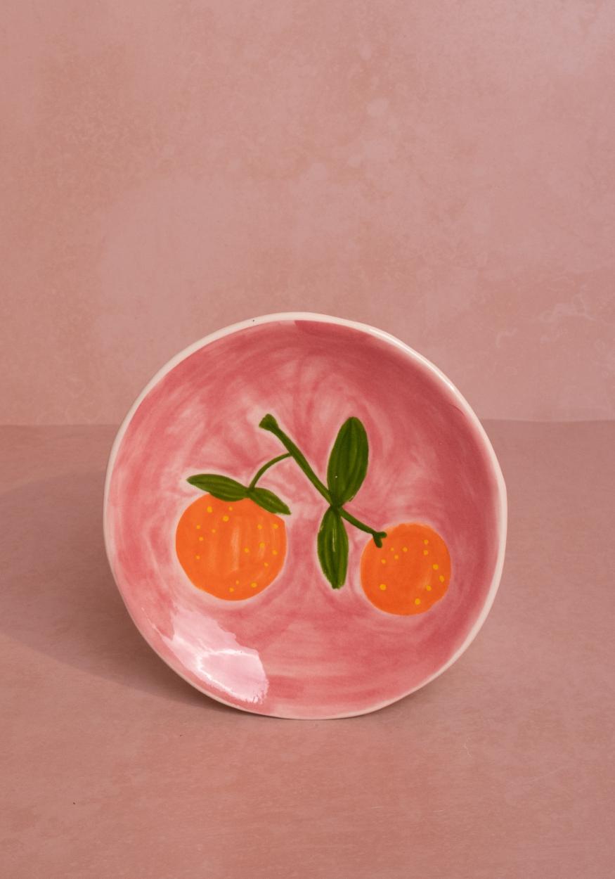 Peaches and Keen Plates After Matisse - Set of 4