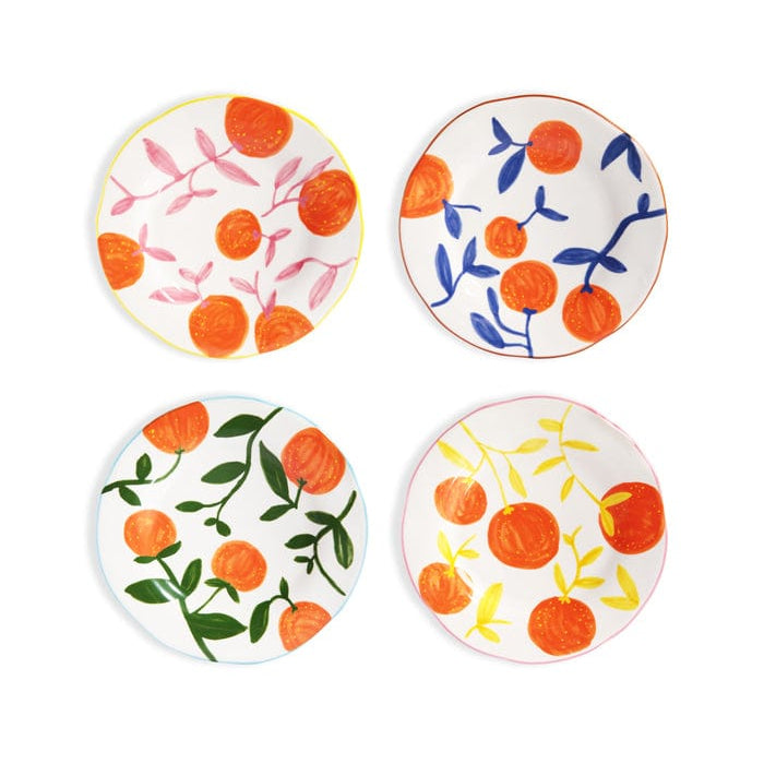 Lunch Plates Twig Oranges - Set of 4 - Casa by Josephine Jenno