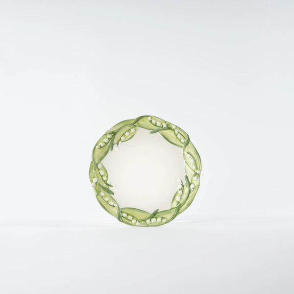 Lily of The Valley Hand-Painted Ceramic Plate - Set of 2