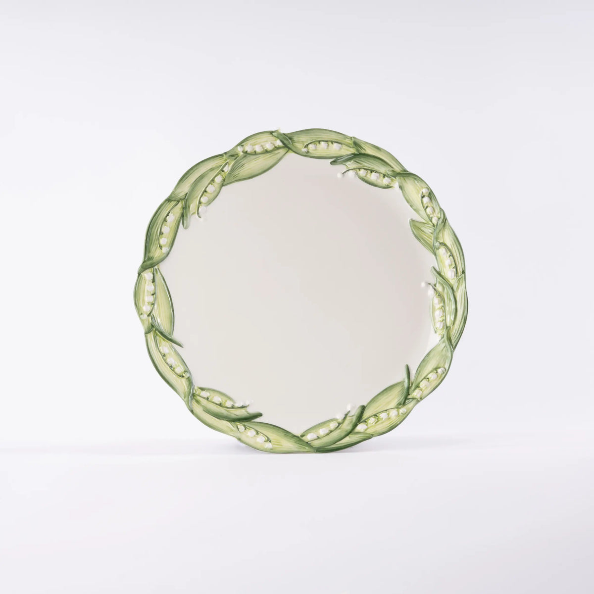Lily of The Valley Hand-Painted Ceramic Plate - Set of 2