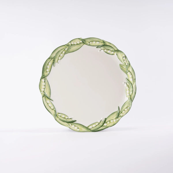Lily of The Valley Hand-Painted Ceramic Plate - Set of 2