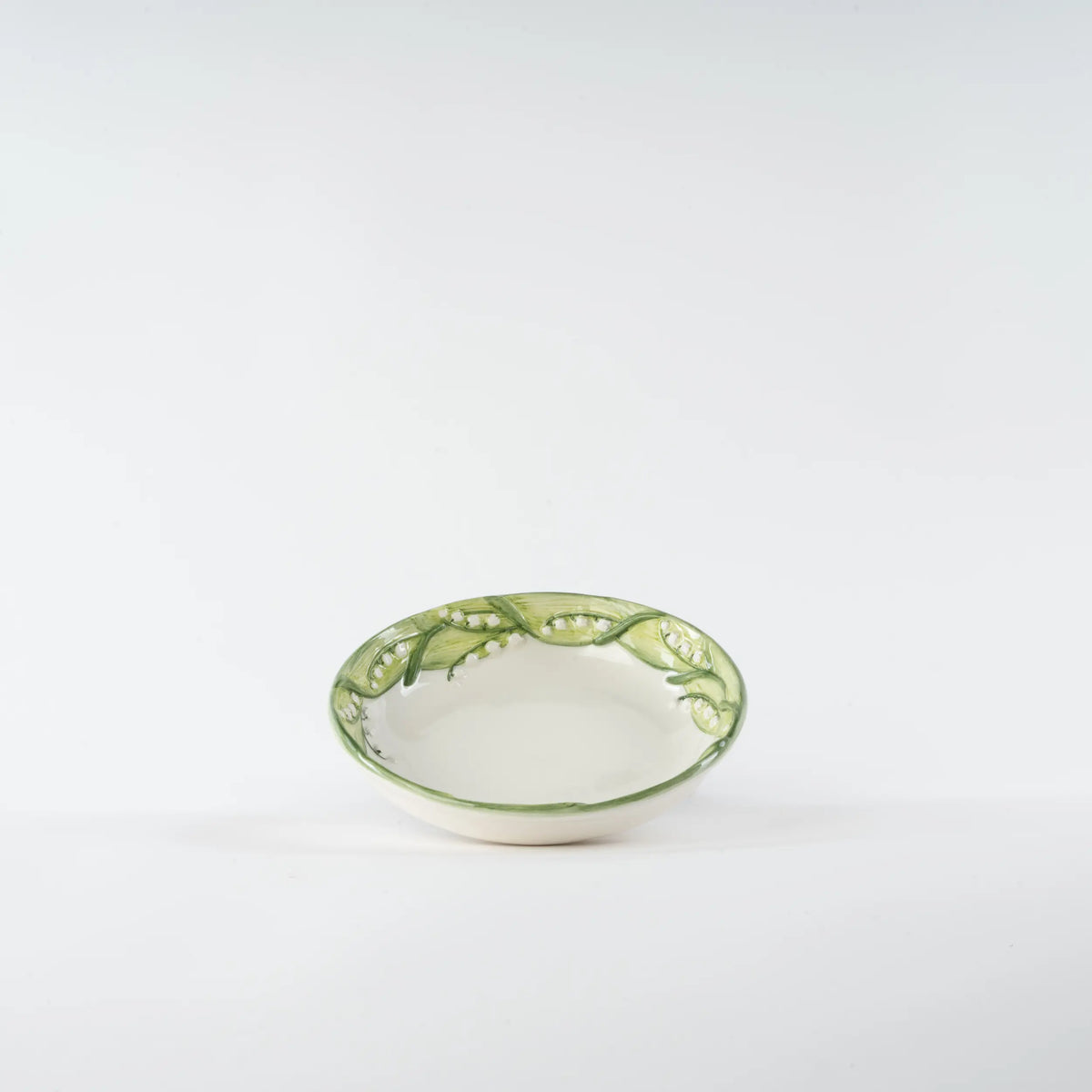 Lily of The Valley Hand-Painted Ceramic Plate - Set of 2