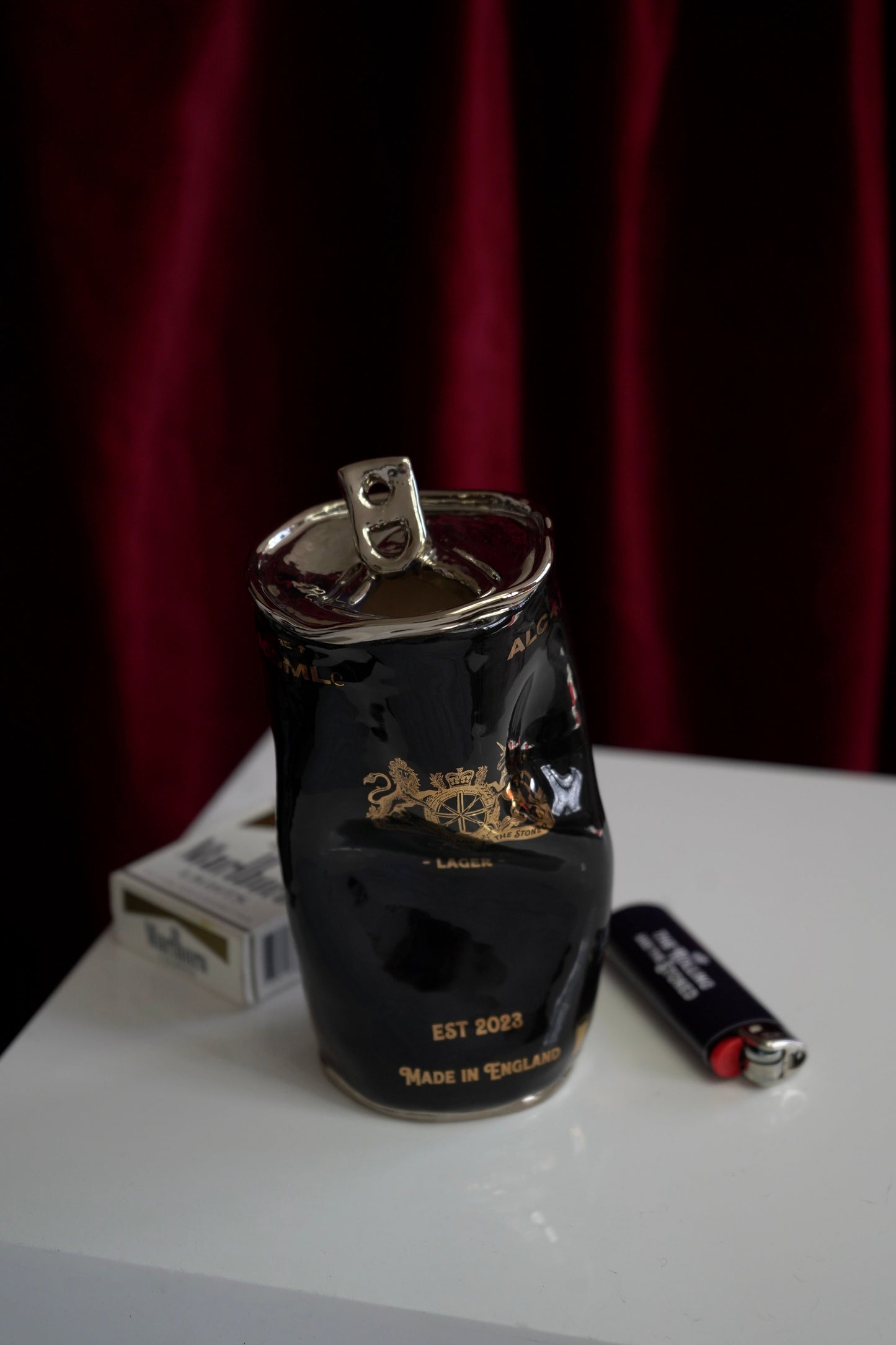 Crushed Silver Beer Can
