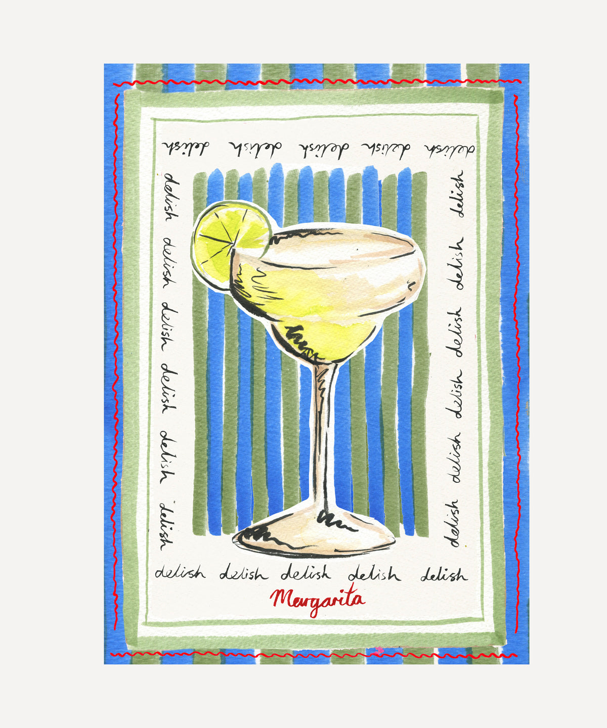 Margarita, Cocktail Art Print.