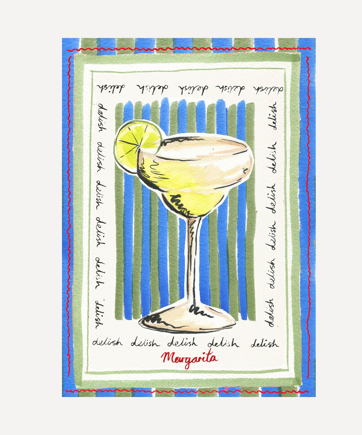 Margarita, Cocktail Art Print.