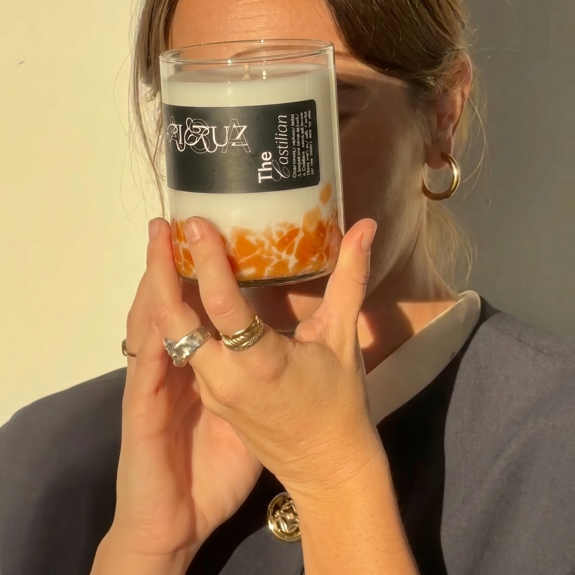 hand with candle - lifestyle