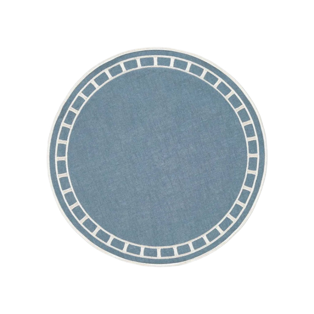 Placemat Marim, Blue with White