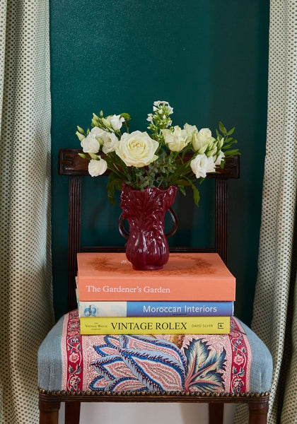 Maroon Coloured Cabbage Leaf Vase - Casa by Josephine Jenno