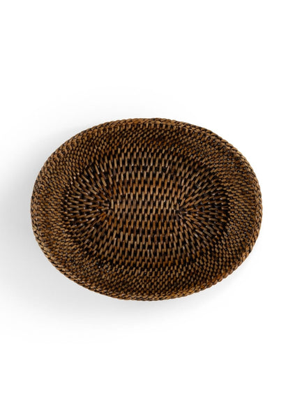 Mayfair Rattan Trinket Tray Hold All Basket in Brown Colour - Casa by Josephine Jenno