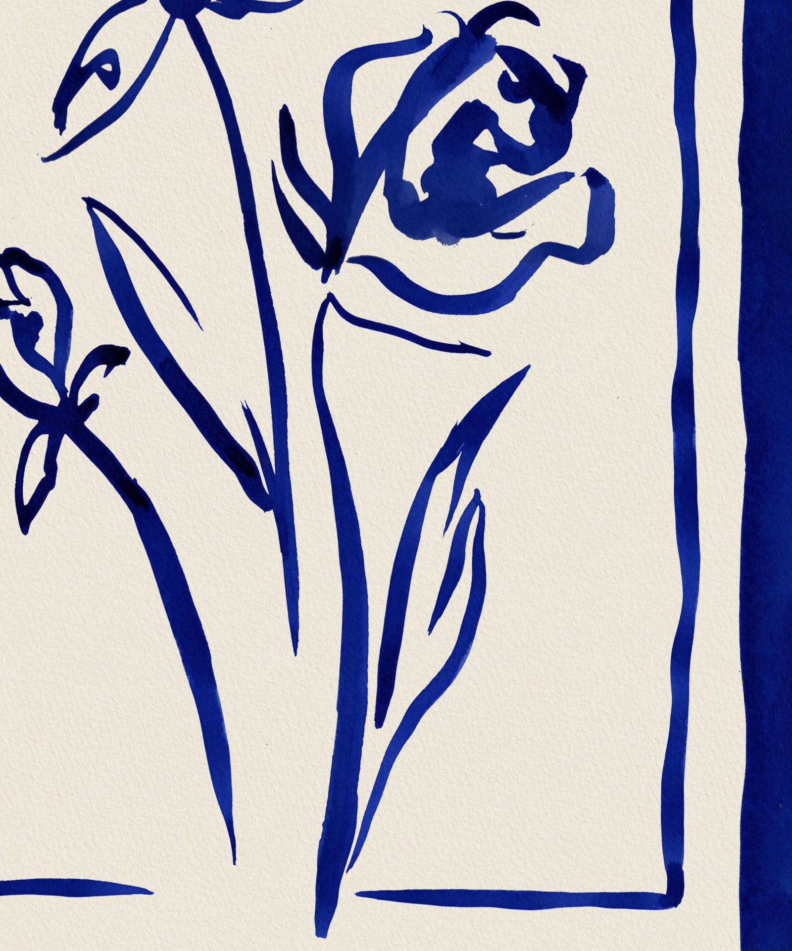 Roses Bleues (Blue Roses)- French Floral Art Print