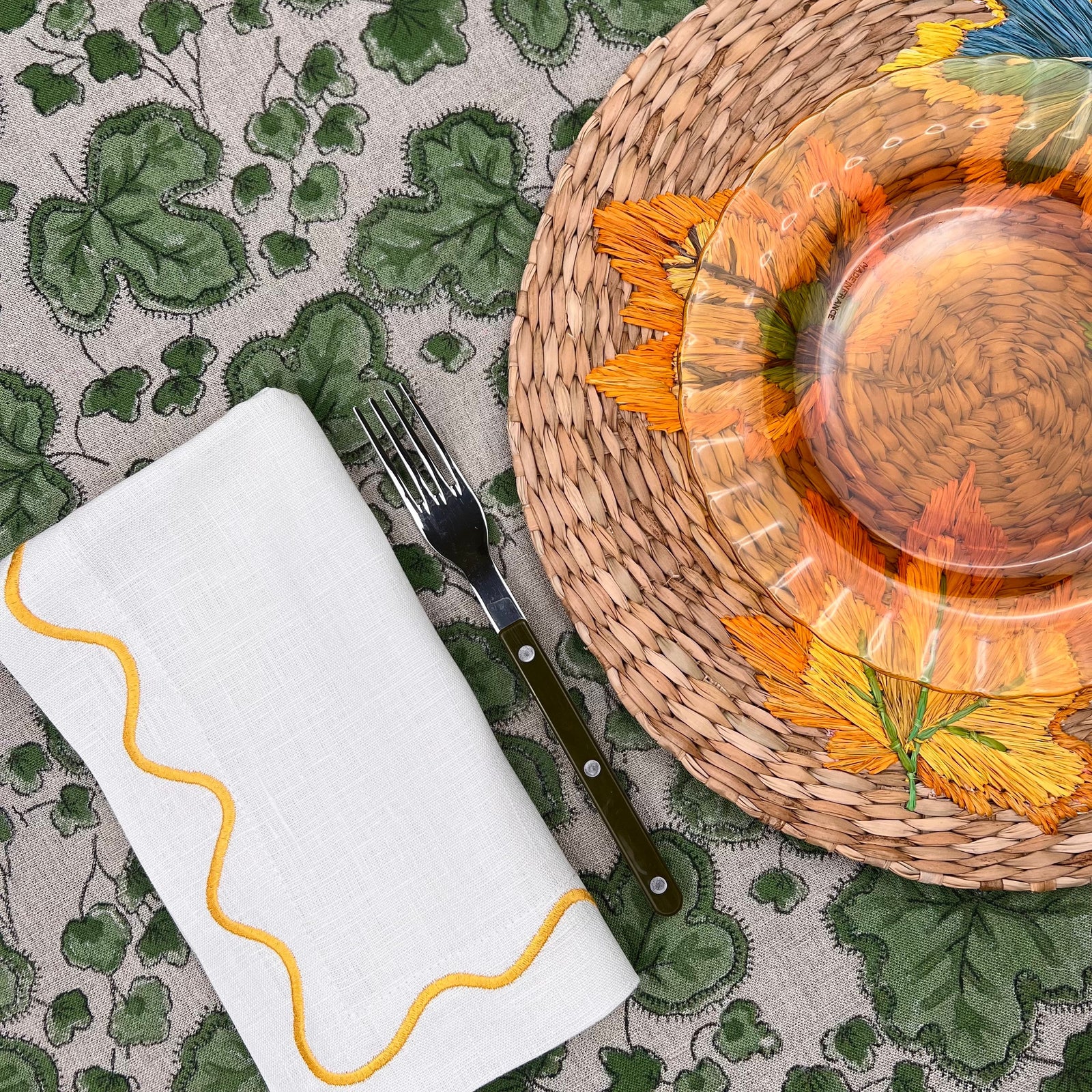’The Raffia Placemat’ - Autumn Leaves (pair)
