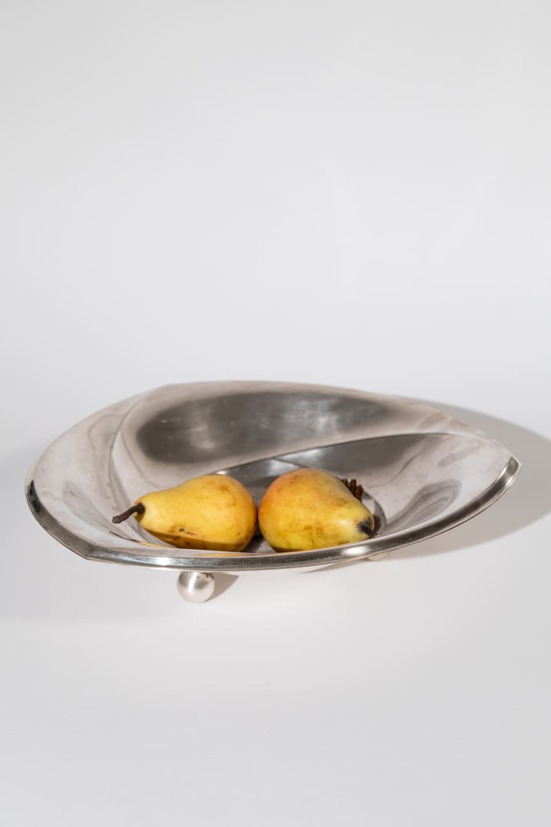 Art deco revival silver bowl