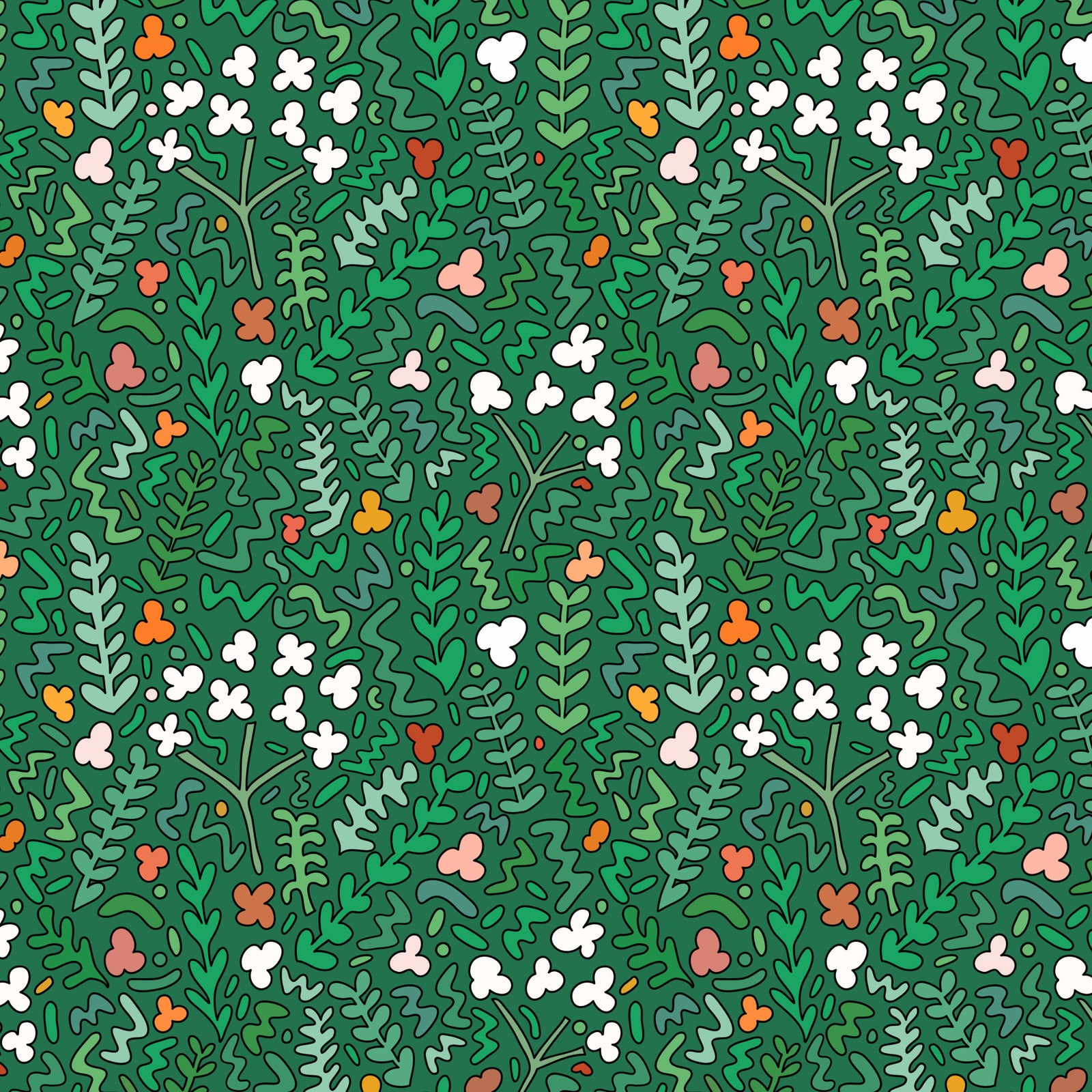 Fields of Joy Wallpaper - Green