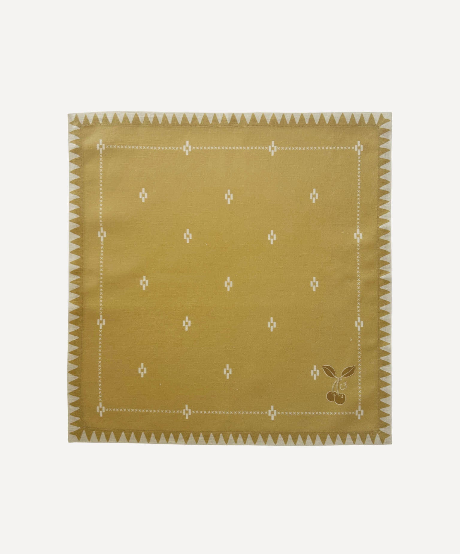 Redwork Napkins in Yellow - Set of 6