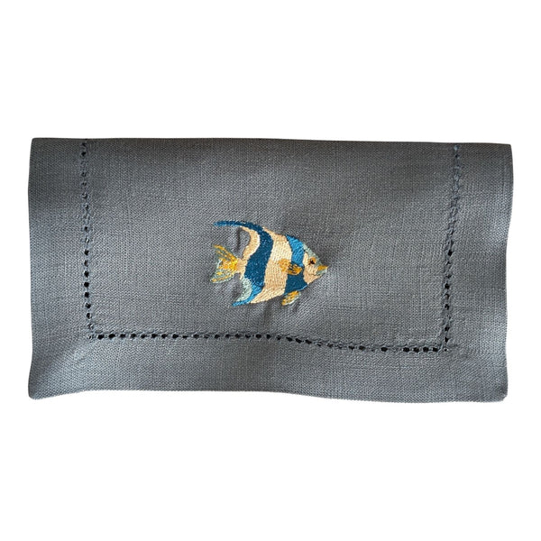 AQUARIUM - Sealife Embroidery Cocktail Napkin Set (set of 6)