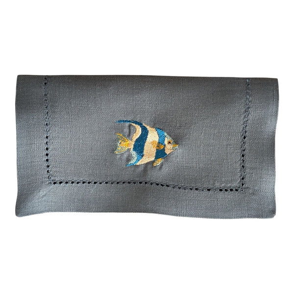 AQUARIUM - Sealife Embroidery Cocktail Napkin Set (set of 6)