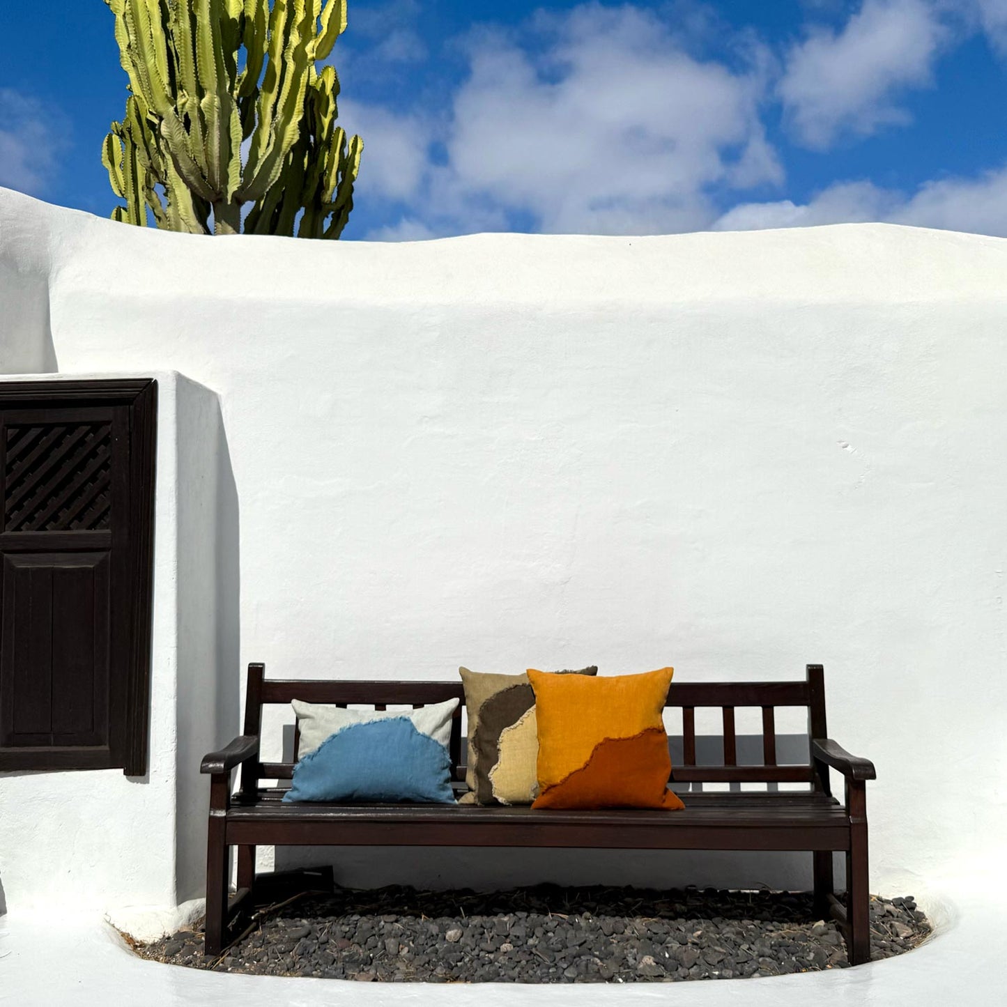 Linen Pillow Blue