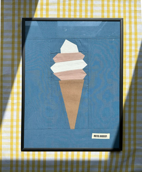 Ice Cream Original Quilted Artwork in Frame