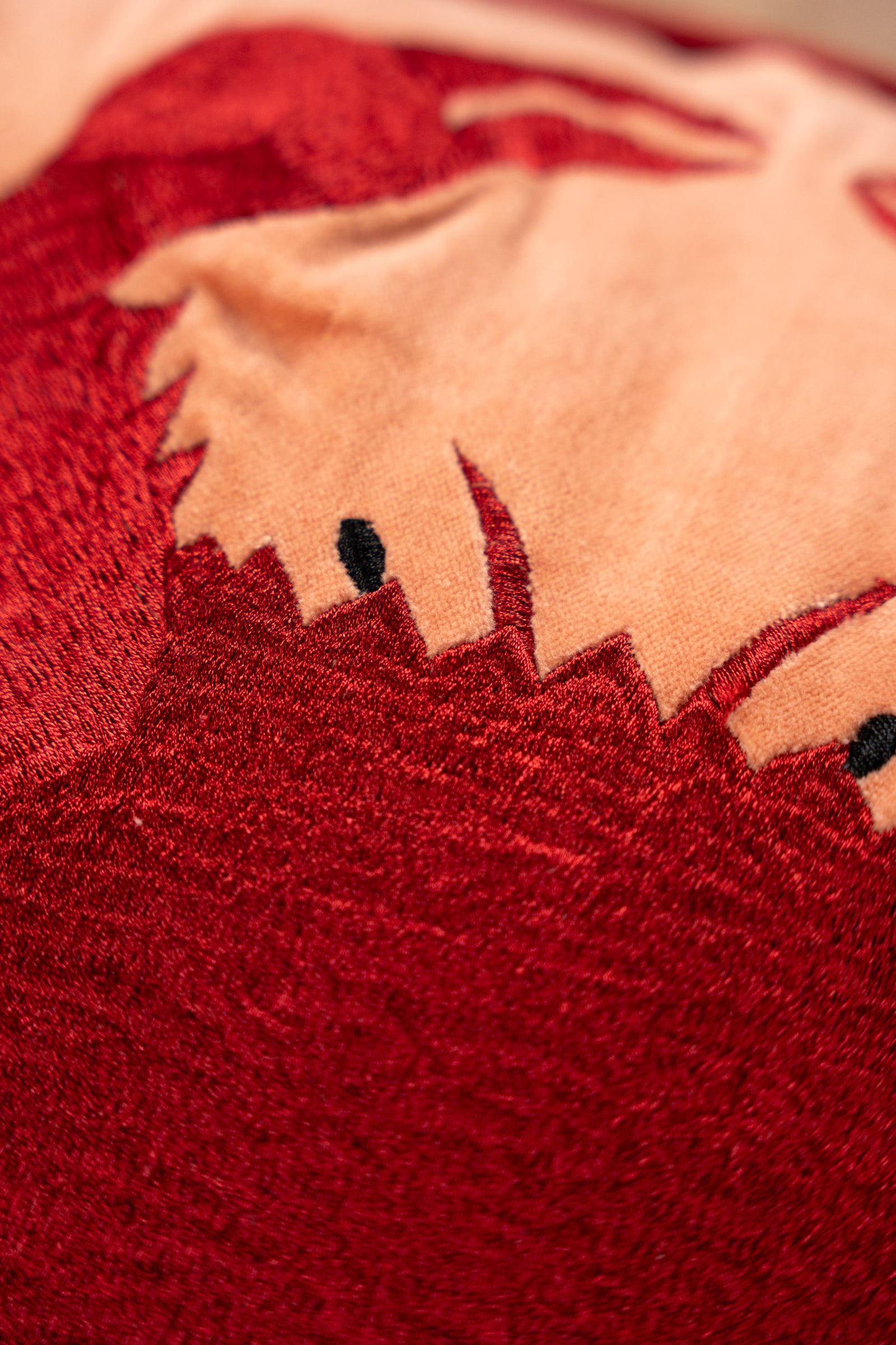 Tropical Hand-Embroidered Cotton Cushion – Crab