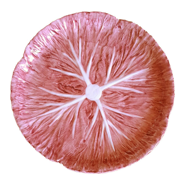 Pink Radicchio Hand-Painted Ceramic Salad Plate