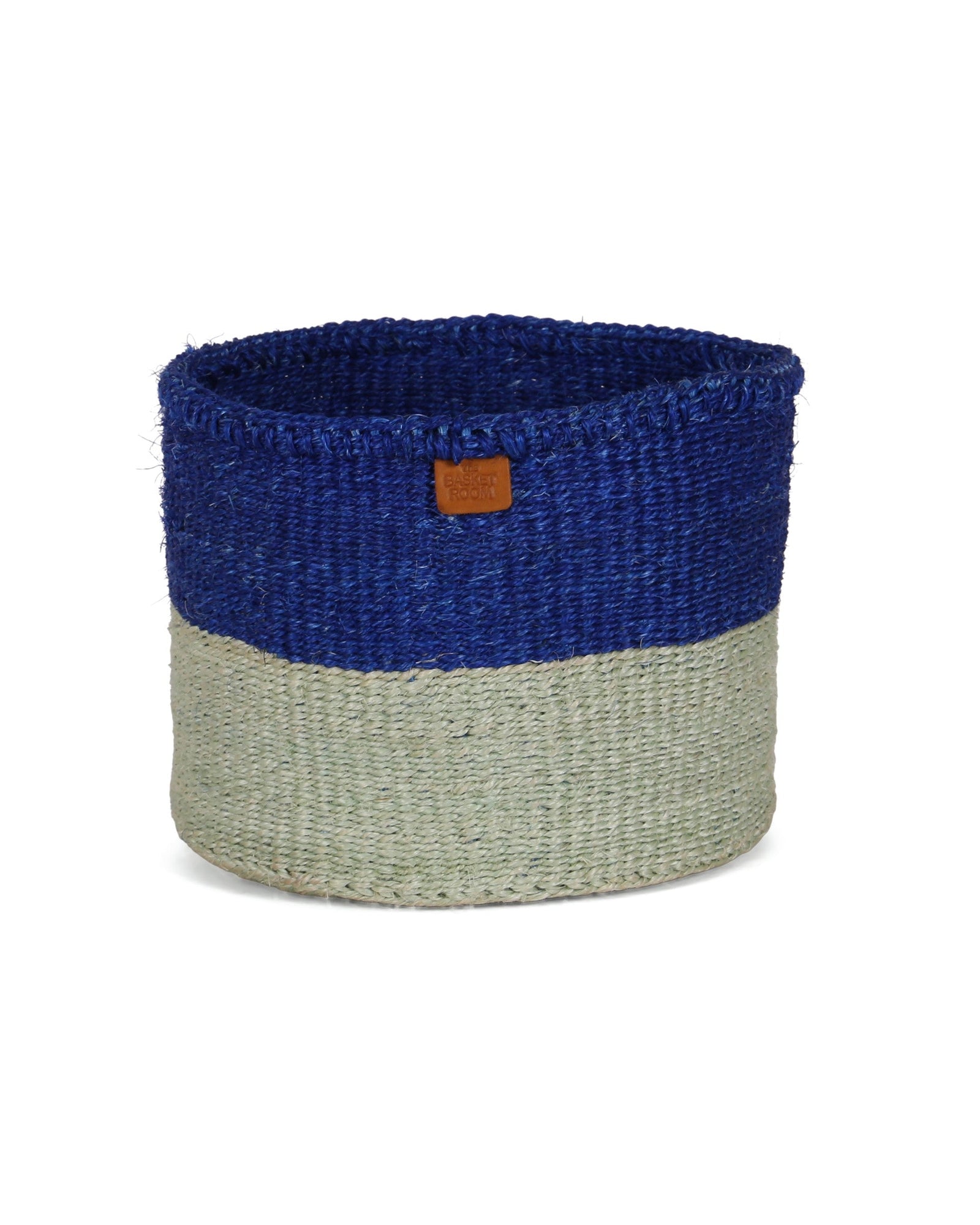 TIBA: True Blue and Sapling Green Colour Block Sisal Basket