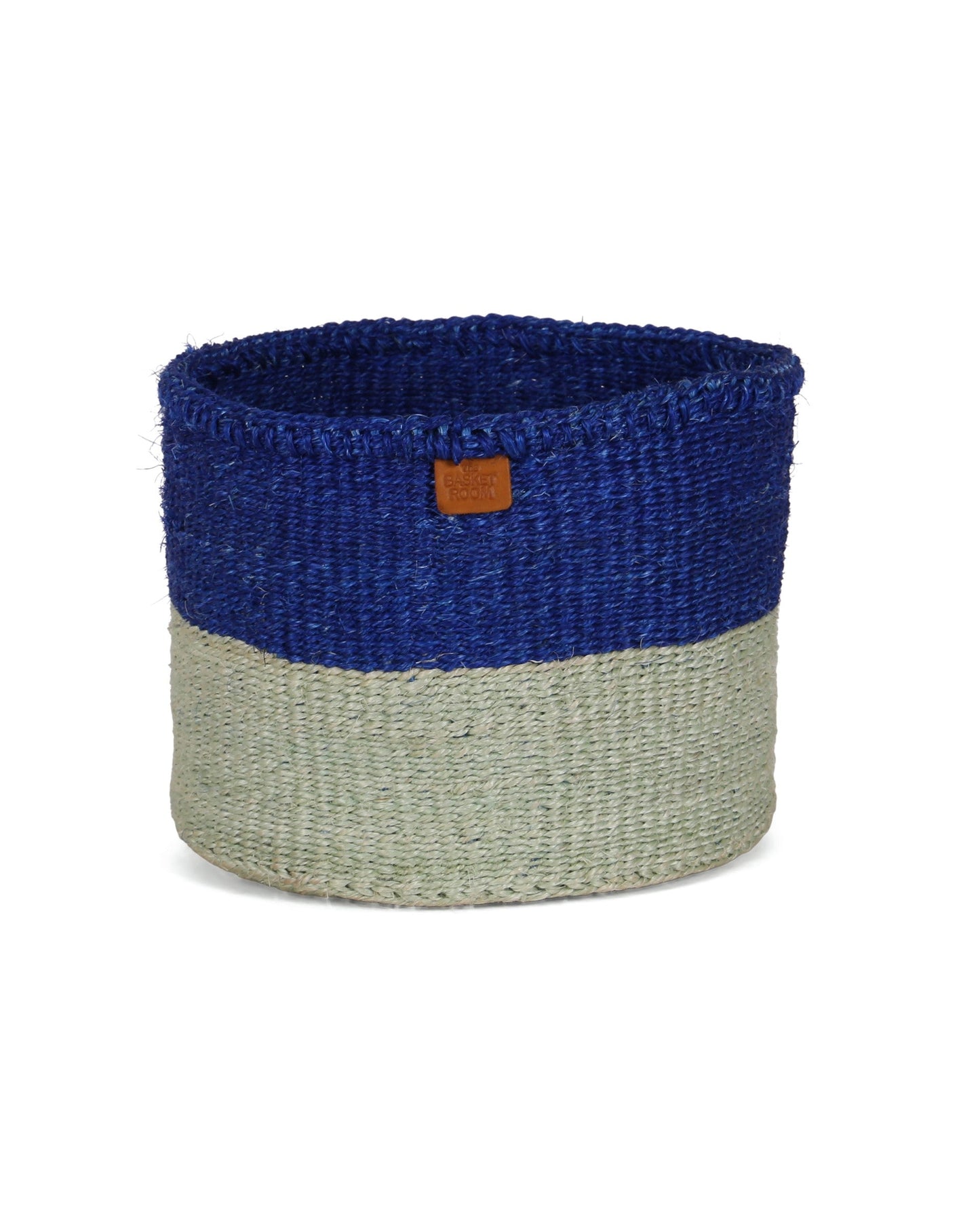 TIBA: True Blue and Sapling Green Colour Block Sisal Basket