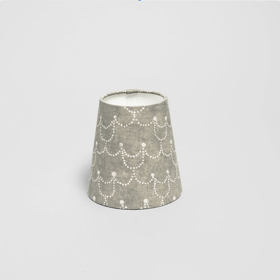 6” Empire Lampshade Pearl Chain – GRIGIO