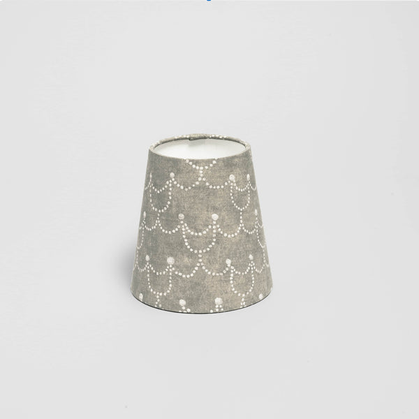6” Empire Lampshade Pearl Chain – GRIGIO