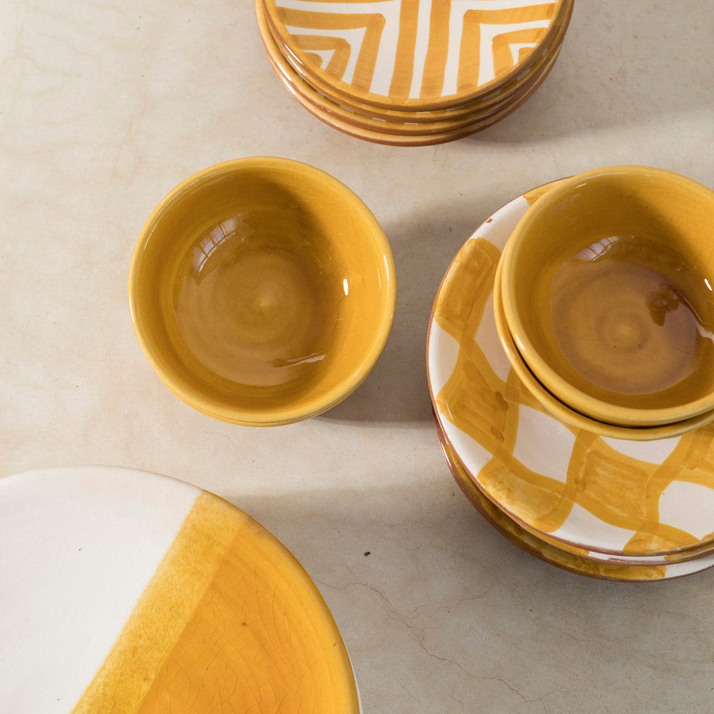 Mustard Bicolour Rabat Dinner Plate