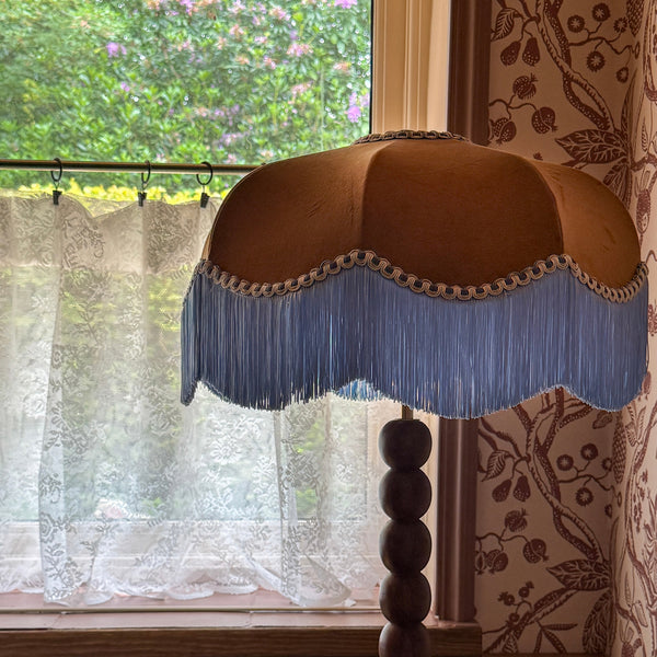 The Stella Brown Fringed Lampshade-