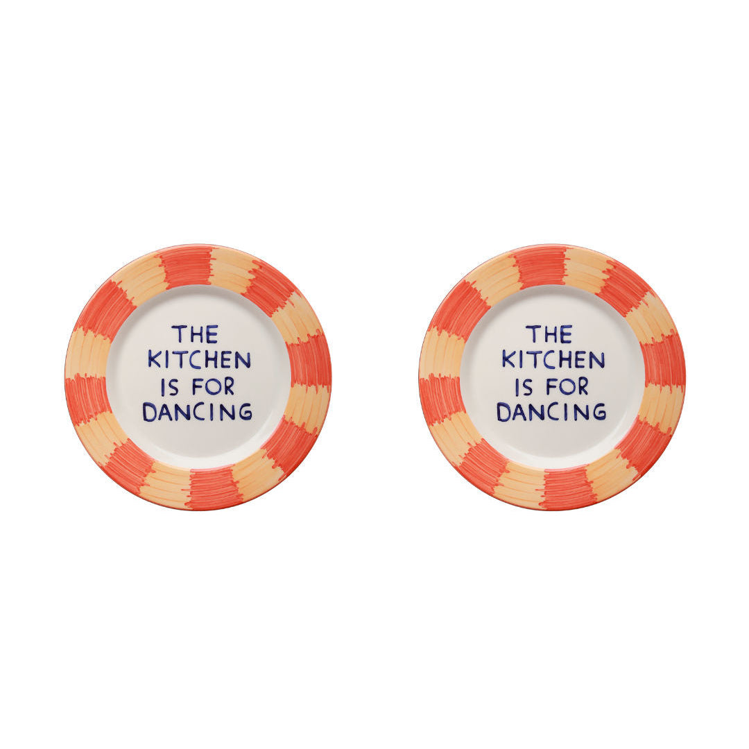 Frida Orange Dessert Plate Set-Of-Two