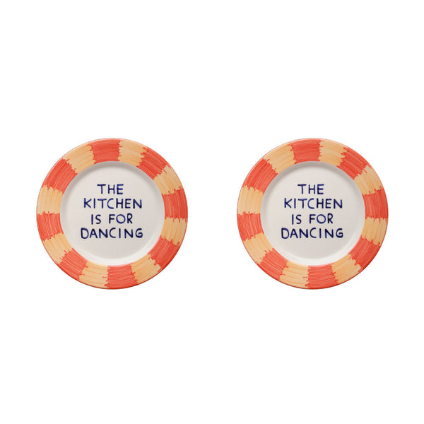 Frida Orange Dessert Plate Set-Of-Two
