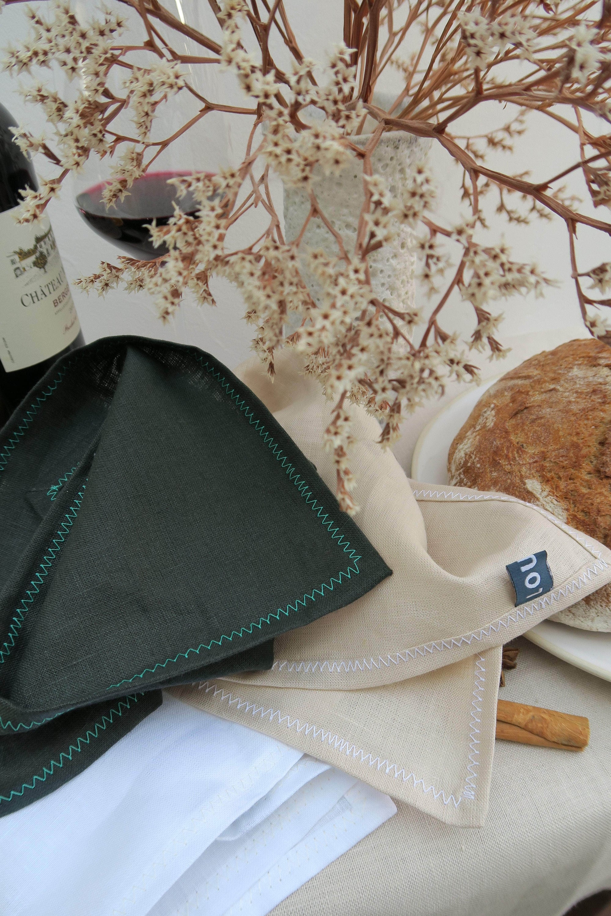 Irish Linen Napkin - Forest Green