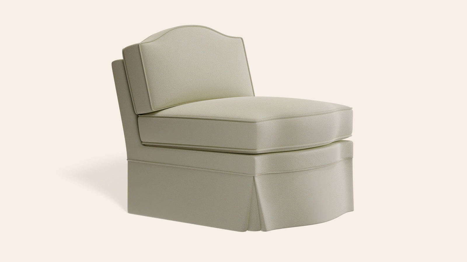 Felix Slipper Chair, Nougat Boucle