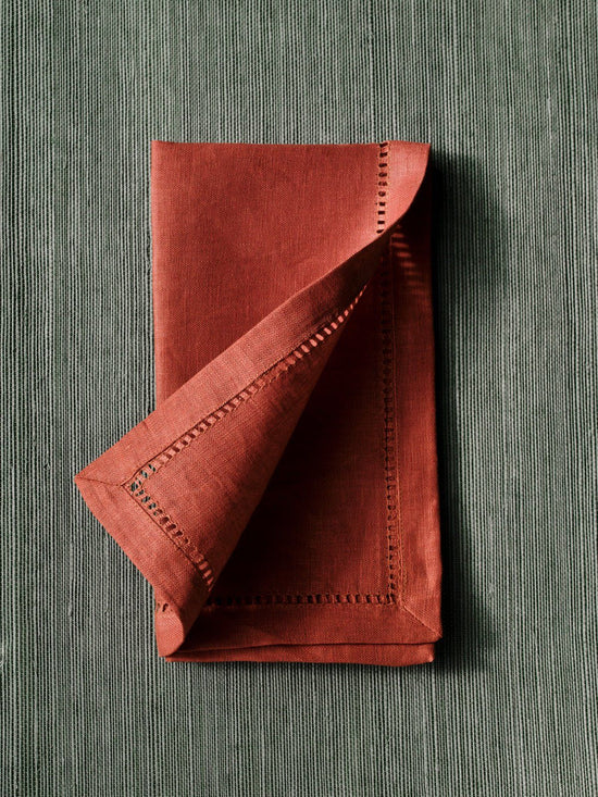 Pair of Linen Napkin Rust